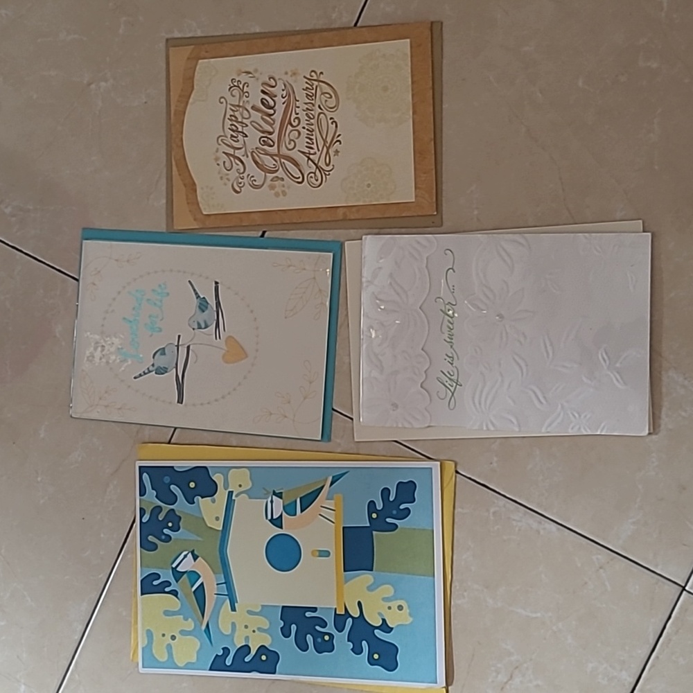 4 NEW general hallmark anniversary MARRIAGE LOVE RELATIONSHIP cards